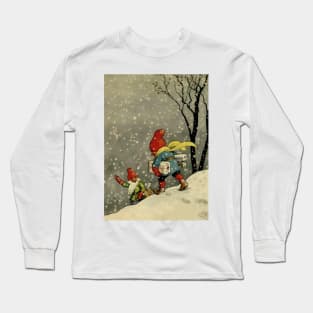 “Through the Snowstorm” by Jenny Nystrom Long Sleeve T-Shirt